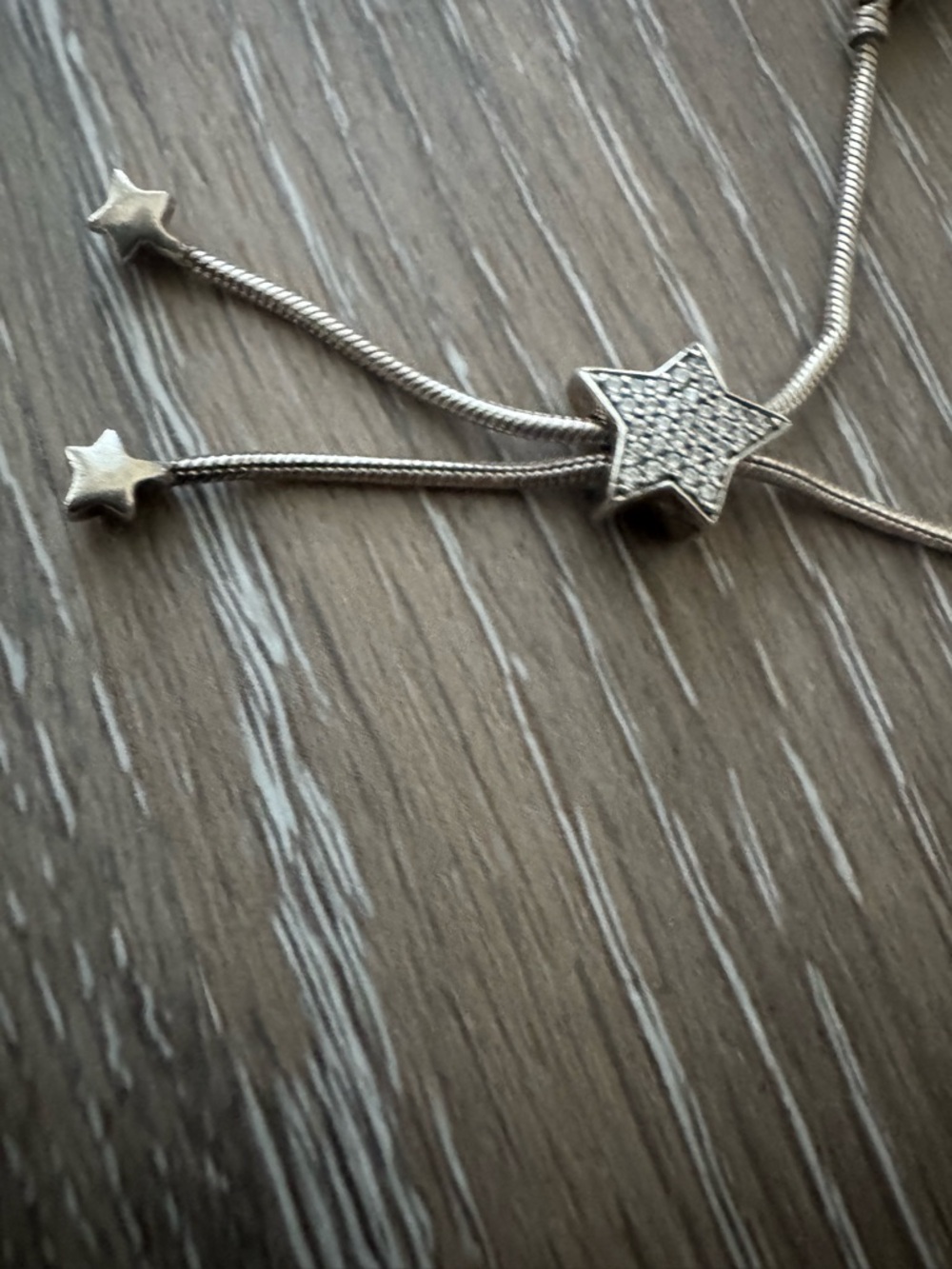 Pandora Moments Pavé Star and Snake Chain Sliding bracelet - Picture 2 of 9